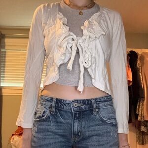 Inner child white long sleeve cardigan size small